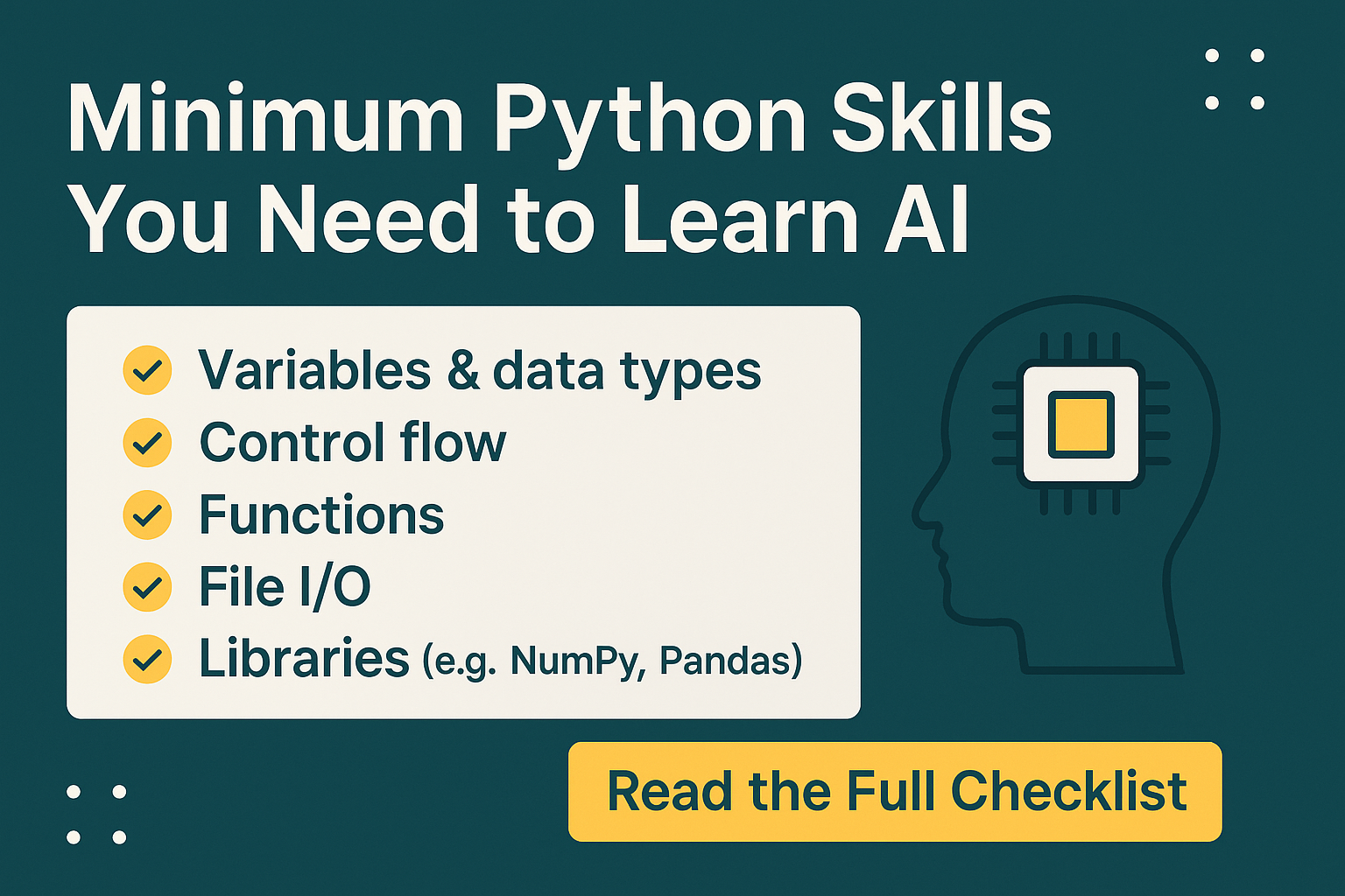 Minimum Python Skills You Need to Learn AI